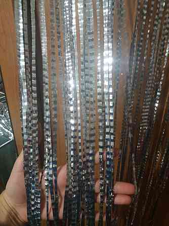 Дощик новорічний гафре 150 см на 22 см срібний Київ