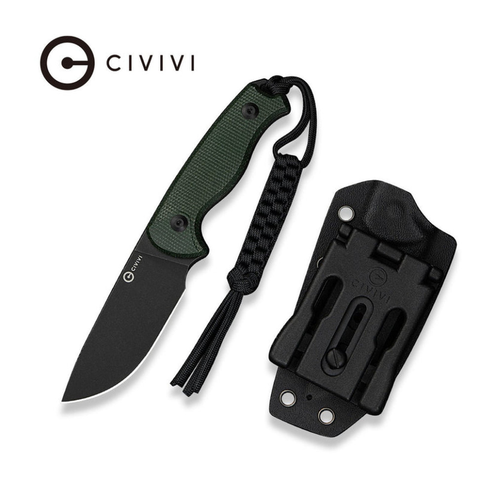 Нож фиксированный тактический Civvi Timberbark, (8.1 см) 14C28N / Micarta темно-зеленый Киев - изображение 10