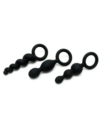 Набір анальних іграшок Satisfyer Plug black (set of 3) - Booty Call, макс. діаметр 3 см Львів