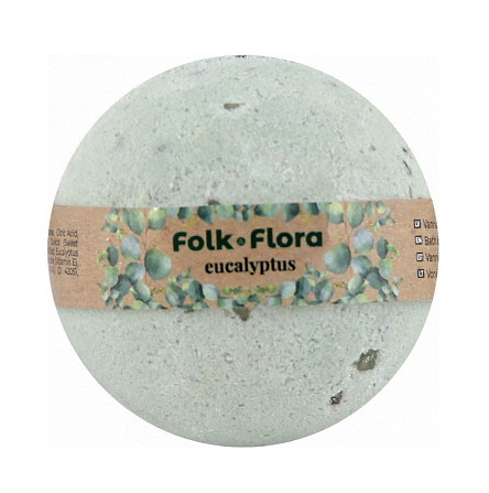 Бомбочка для ванни Евкаліпт Folk&Flora 130 г Київ - фото 1