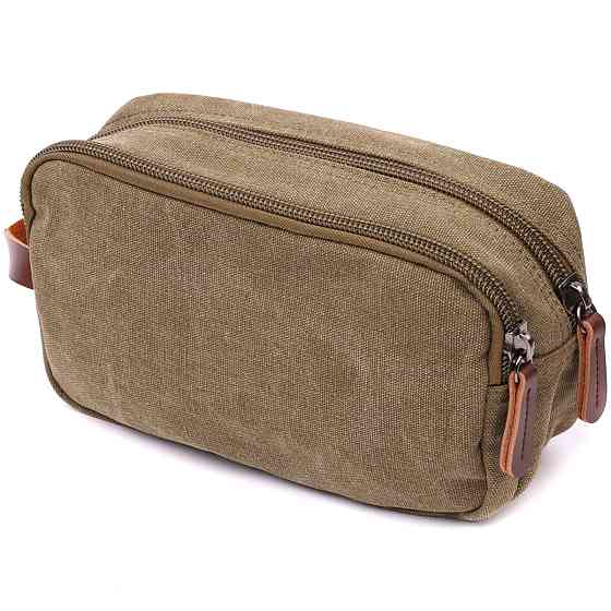 Мужская барсетка на два отделения из качественного текстиля Vintage 22231 Оливковый Киев