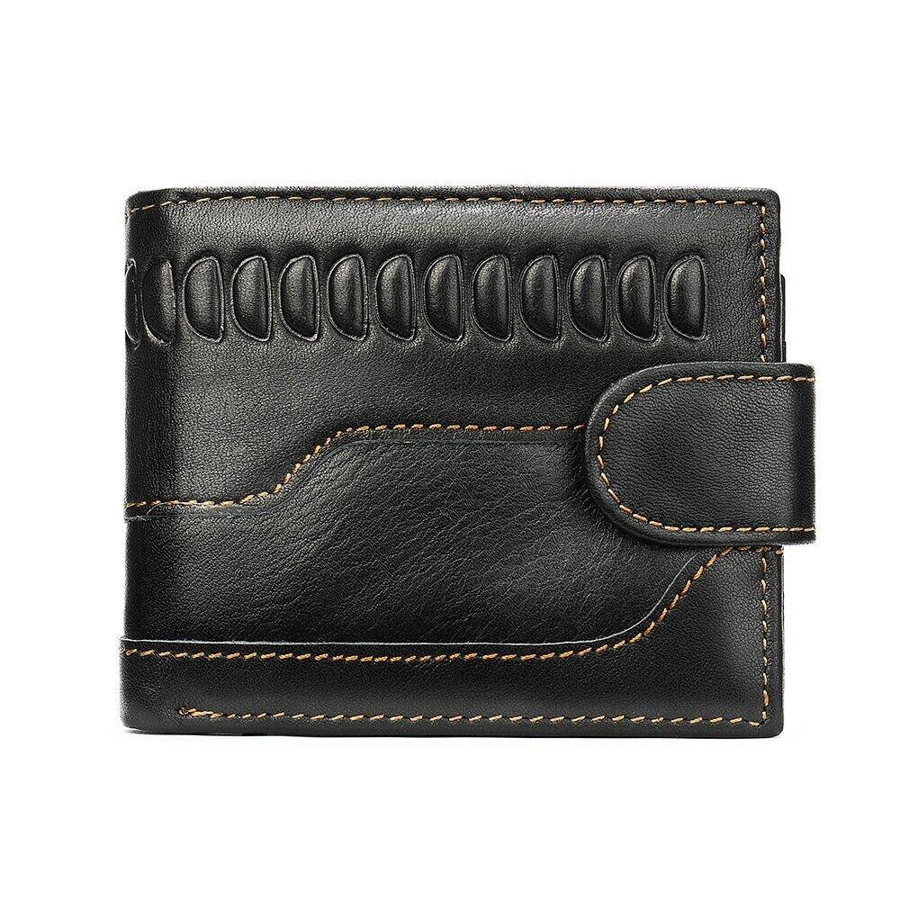 Чоловічий гаманець з тисненням Чорний (Vintage) Київ - фото 4