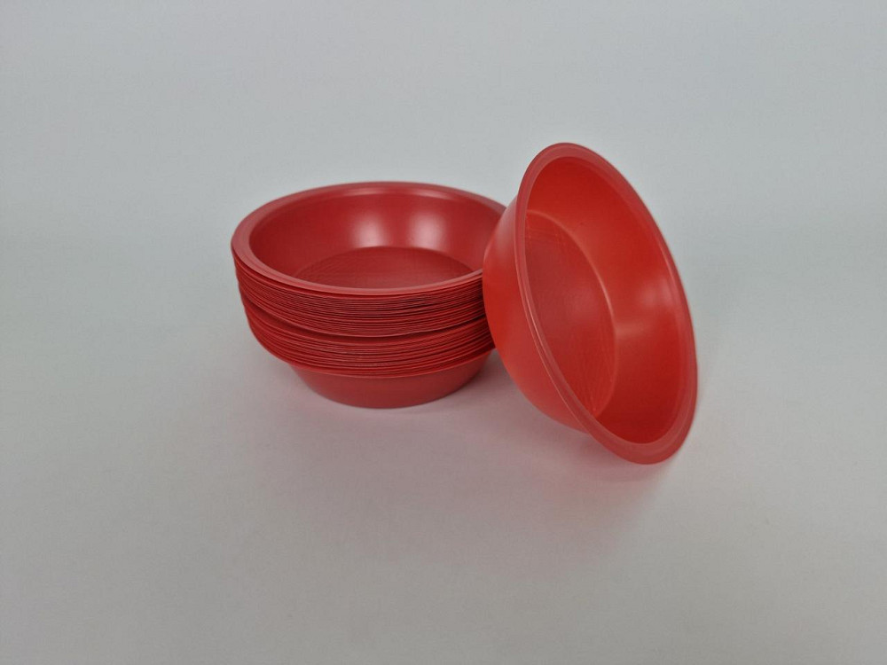 Кольорова одноразова тарілка об'ємом 350 мл (50 шт.) Харків - фото 2