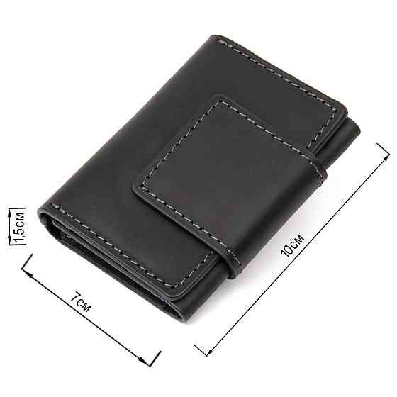 Кожаная визитница GRANDE PELLE 11496 Черный Киев