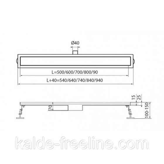 Душевой трап KOER FD01-70x800 з нержавеющей стали SUS304 70x800мм Харьков