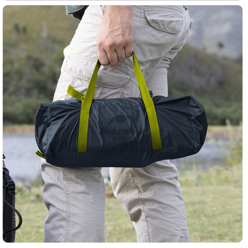 Намет надлегкий одномісний  з футпринтом Naturehike Cycling 1 NH18A095-D, 210T, темний зелений Киев - изображение 7