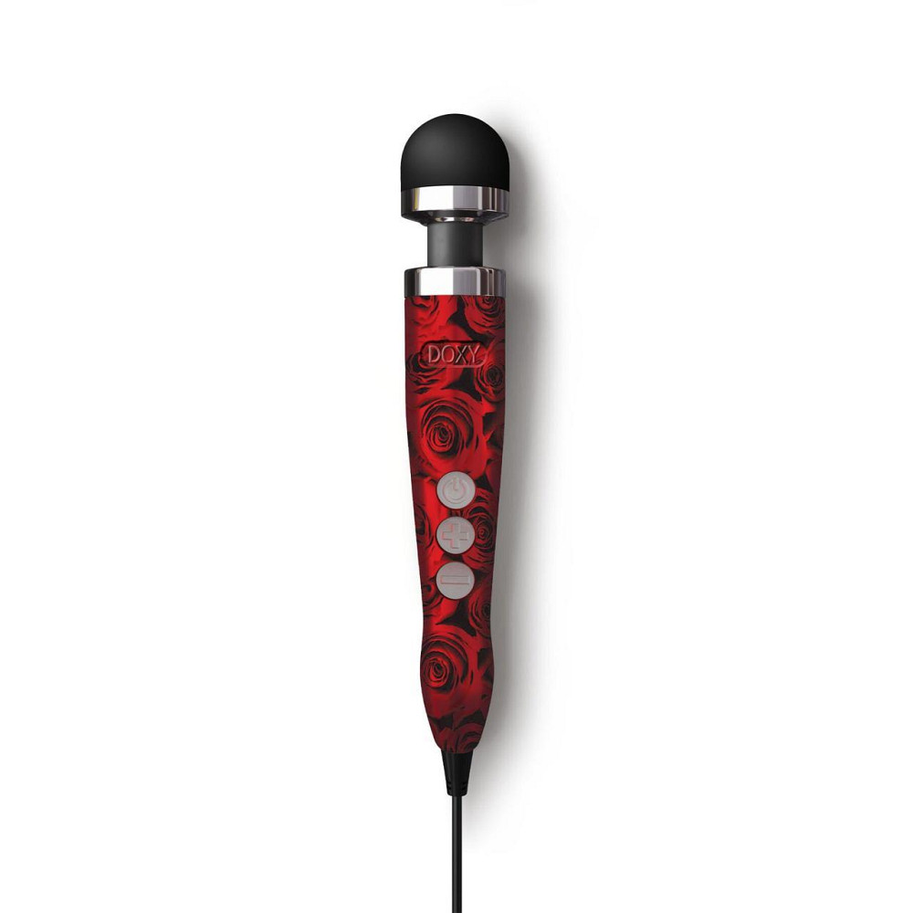Вібромасажер DOXY Die Cast 3 ROSE PATTERN, дуже потужний, живлення 220В, металевий корпус Sex Aura Київ - фото 1