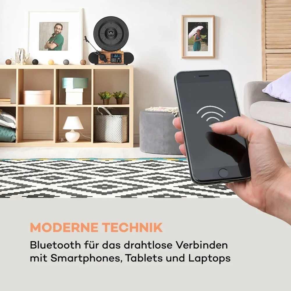 Вініловий програвач Auna Verticalo SE DAB Bluetooth USB з Німеччини Дніпро - фото 8