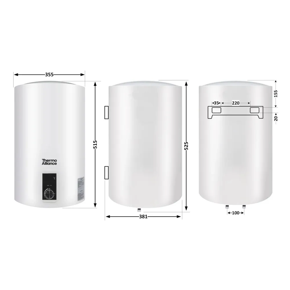 Водонагрівач електричний Thermo Alliance 30 л вертикальний, сухий ТЕН 1,6 кВт D30V16J1 (D)K Київ - фото 7