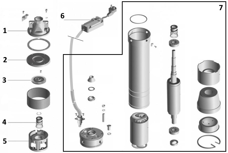 Насос свердловинний вихровий VOLKS pumpe 4SKm100 0,75кВт + кабель 15м + пульт (000008901) Київ - фото 6