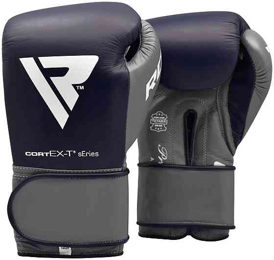 Боксерські рукавиці RDX Leather Pro C4 Blue 10 ун. Каменское