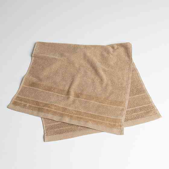 Полотенце банное махровое с велюровым бордюром GM Textile 100х150см 500г/м2 (Капучино) Сумы