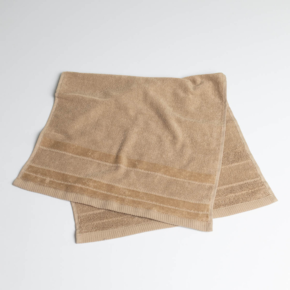 Полотенце банное махровое с велюровым бордюром GM Textile 100х150см 500г/м2 (Капучино) Сумы - изображение 5