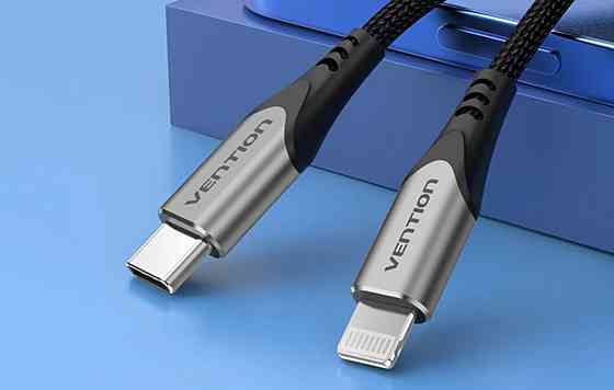 Кабель Vention USB 2.0 C to Lightning Cable 1M Gray Aluminum Alloy Type (TACHF) Киев