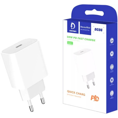 Зарядний пристрій Denmen USB-C PD20W 3.6A white (DM-DC06-WH) Вінниця - фото 4