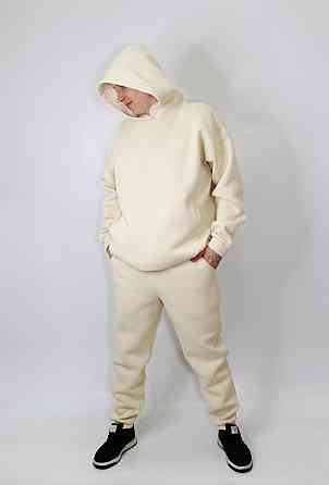 Чоловічий спортивний теплий костюм на флісі Молочний 54 Харків