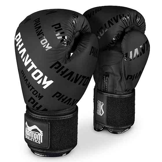 Боксерські рукавиці Phantom APEX Velcro Black 12 унцій (Бінті 4м. у подарунок) Кам'янське