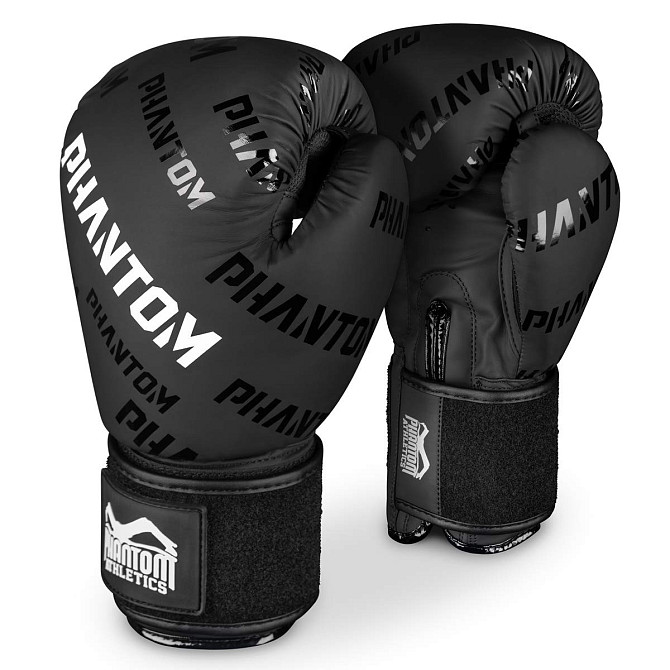 Боксерські рукавиці Phantom APEX Velcro Black 12 унцій (Бинти 4м. в подарунок) Каменское - изображение 2