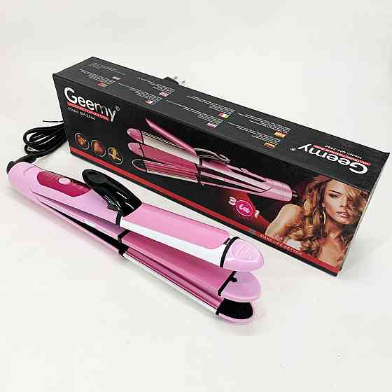 Праска для догляду за волоссям GEMEI GM-2966 3 в 1, Праска для волосся вузька Випрямляч щипці KA-48 Львів