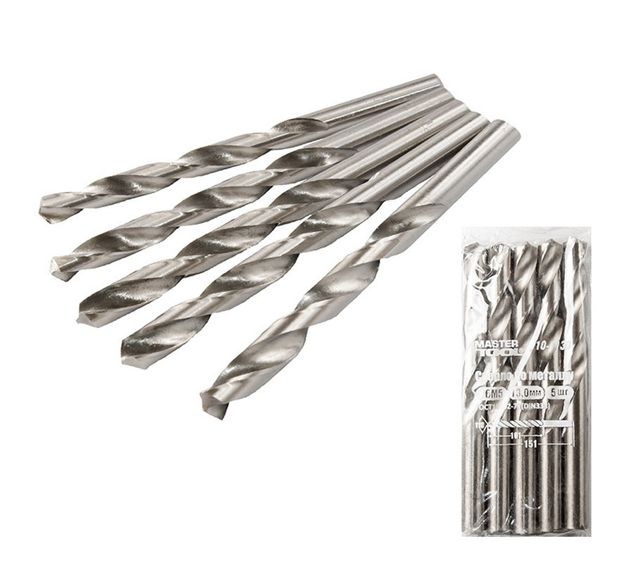 Свердло для металу MASTERTOOL HSS 13,0х151 мм WHITE 10-1130 Рівне - фото 1