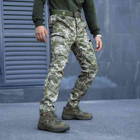 Штани карго чоловічі весняні з кишенями Піксель Pobedov Static Київ