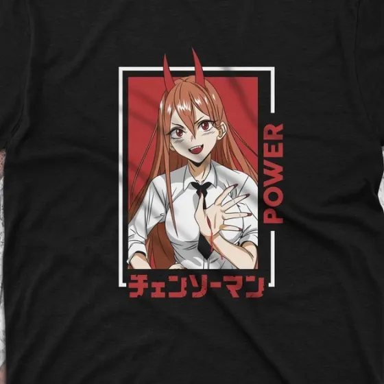 Футболка для подростка мальчика с принтом Человек Бензопила Power 4 Размер 160 Anime10489 Днепр