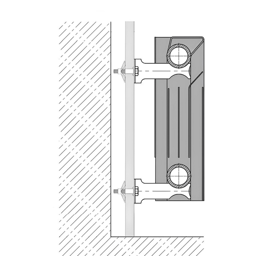 Комплект кронштейнов радиатора CRISTAL NR-1012W угловой белый 100x77x47мм (пар.2шт.) (000027651) Киев - изображение 3