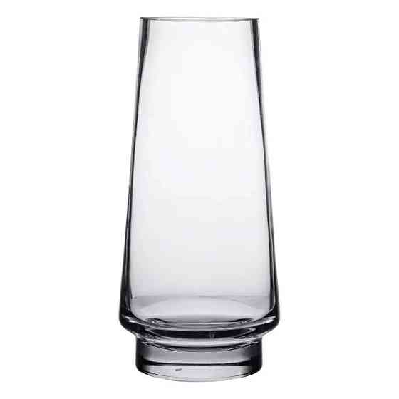 Скляна декоративна ваза для квітів 21 см прозора ваза для інтер'єру 1 л HP-10-21 Коломия