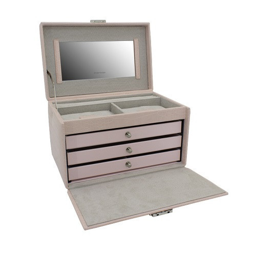 Скринька для коштовностей Friedrich Lederwaren Jolie 2.0 Pink, крокодил Рівне - фото 5