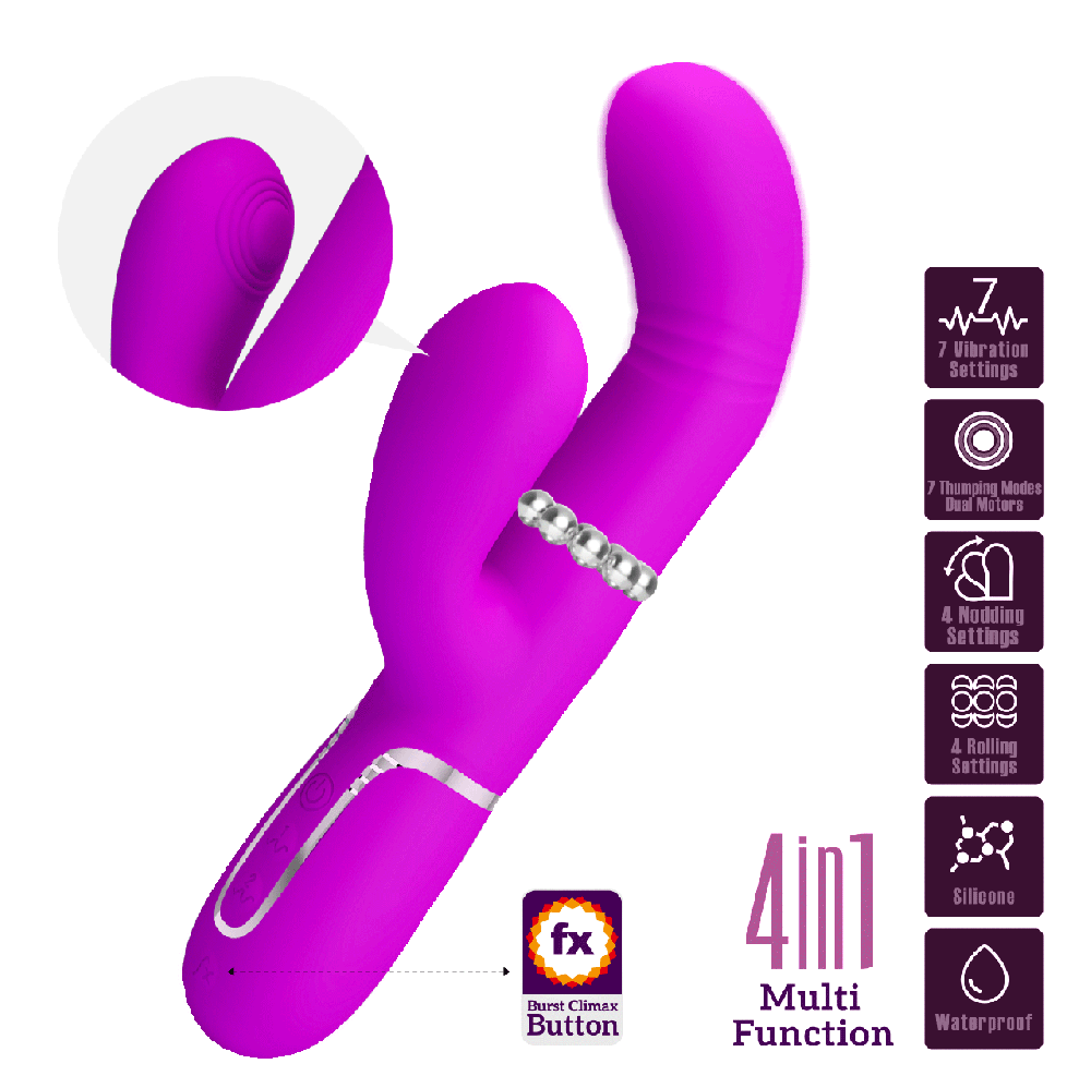 Вибромассажер с поступательным движением серии Pretty Love - Mariana Twinkled Purple 7 vibration Sex Aura Киев - изображение 2