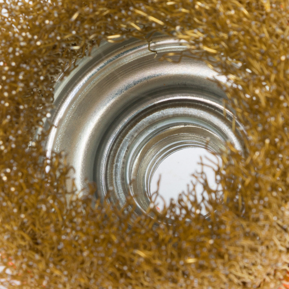 Grad Щетка проволочная чашеобразная Ø65мм М14×2мм (латунированная) GRAD (9033065) Коломия - фото 4