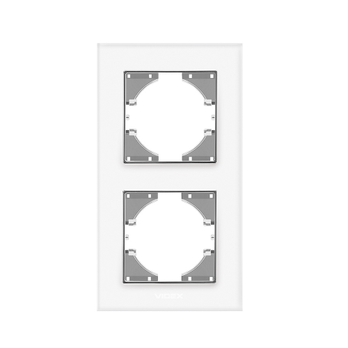 BINERA біле скло Рамка вертикальна 2-а Videx Житомир - фото 1