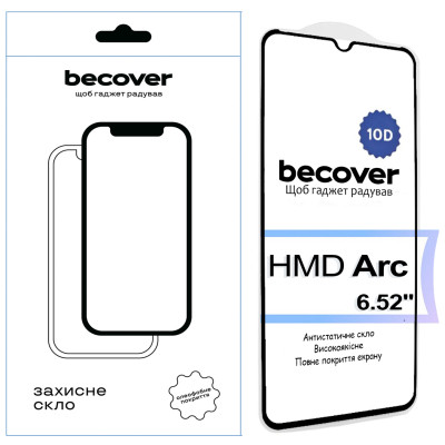 Скло захисне BeCover HMD Arc 10D Black (713572) Вінниця - фото 1