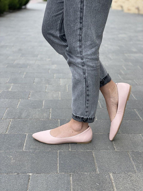 Arcoboletto Балетки жіночі Arcoboletto пудра натуральна шкіра 39р. (4627) Коломыя - изображение 6