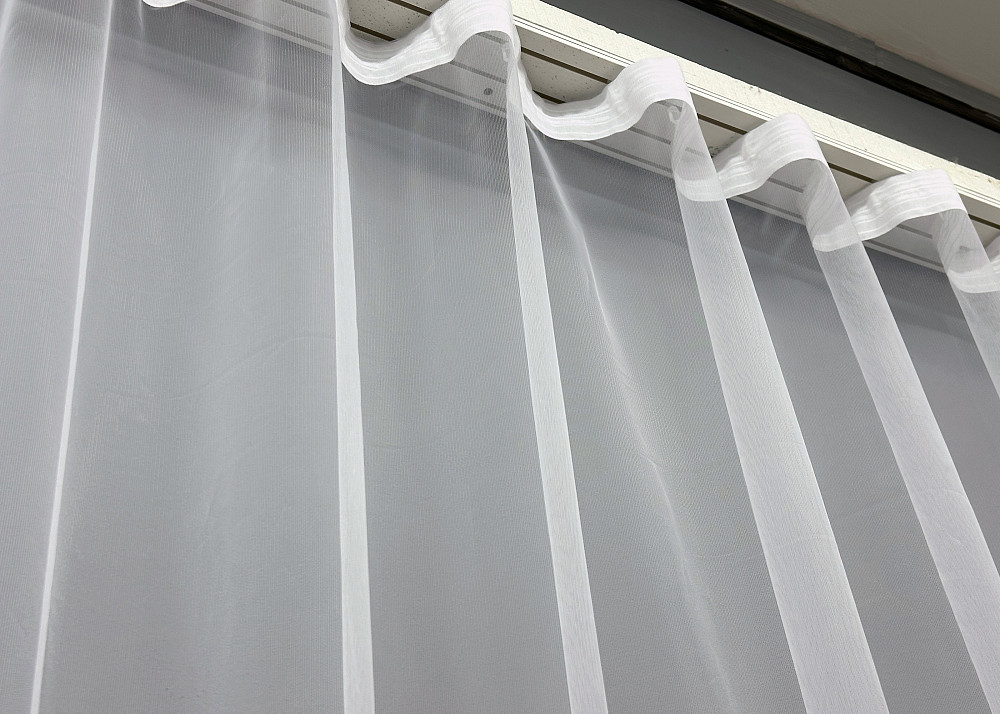 Тюль фатин с вышивкой цвет белый 1821т Киев - изображение 8