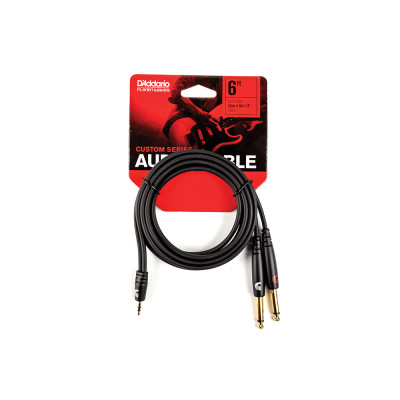 Инсертный кабель D'Addario Custom Series 1/8" to Dual 1/4" Audio Cable (1.8m) (PW-MPTS-06) Винница - изображение 4