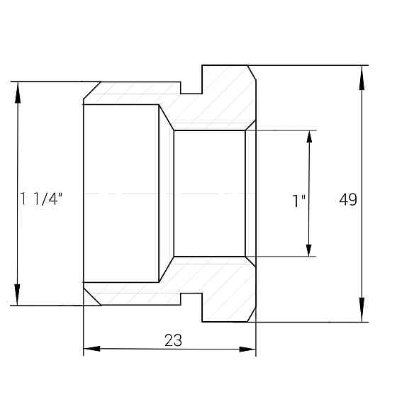 Футорка 1 1/4″х1″ЗВ нікельована NF653S OPTIMUM Тернополь