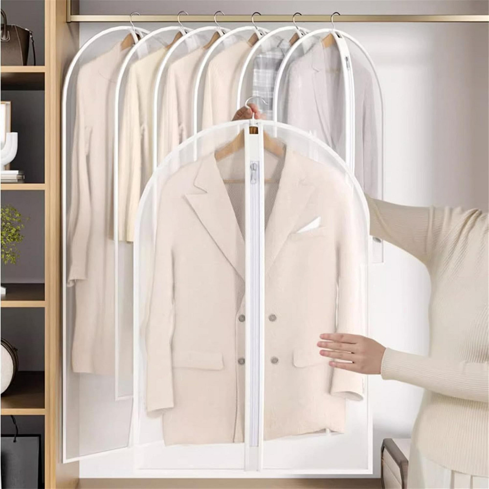 Чехол для одежды 60х100 прозрачный белый 5шт Винница - изображение 7