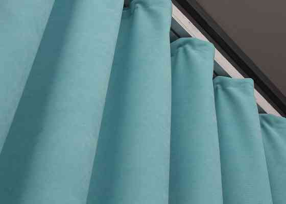 Комплект готових штор VR-Textil Мікровелюр Petek № 1524ш Блакитний 150х270 см 2 шт (33-1034) Київ