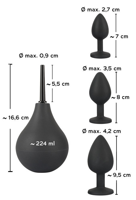 Набор анальных пробок - Black Velvets Anal Kit Sex Aura Киев - изображение 8