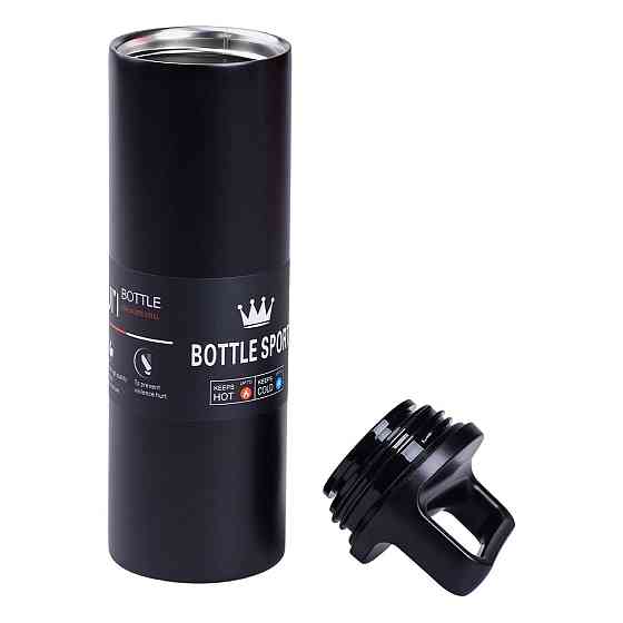 Термос металлический 500 мл Bottle Sport с вакуумной изоляцией  черный HPGM5009B Киев