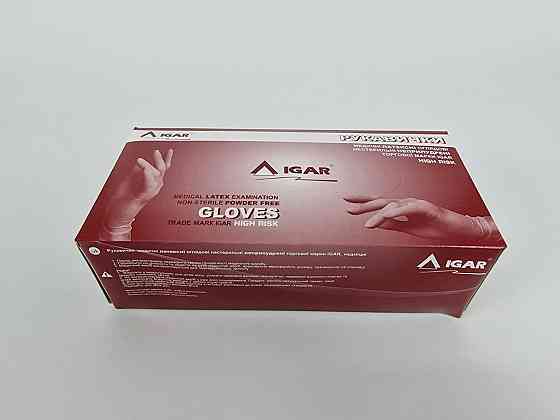 Резиновые перчатки Амбулатория 50 шт размер L(1 пач) Харків