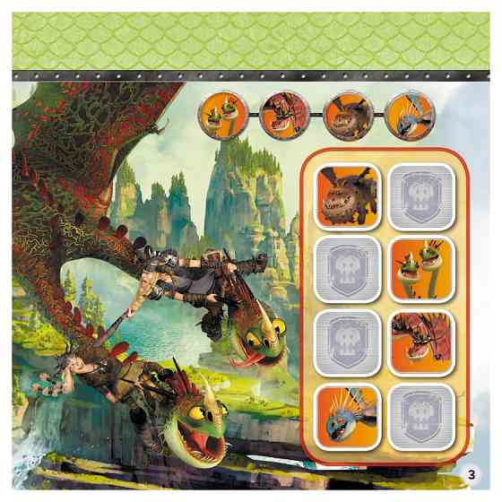 Судоку для дітей "Драконячі вершники" 1191003 з наклейками Вінниця