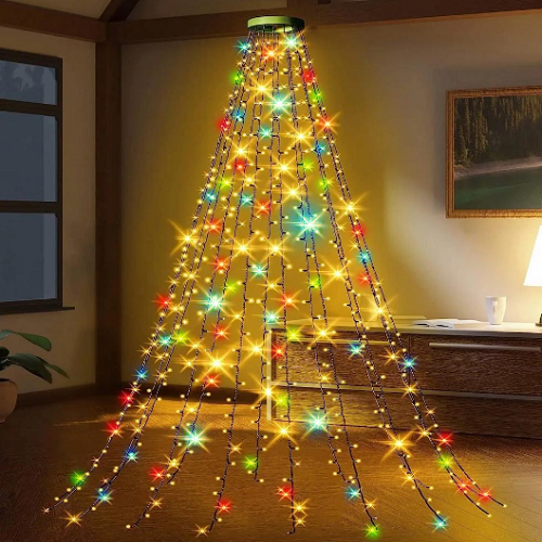 Світлодіодна гірлянда каскад 98 Led 7*1,5м 8 режимів різнокольорова USB CW-G-98L71CUMC ColorWay Житомир