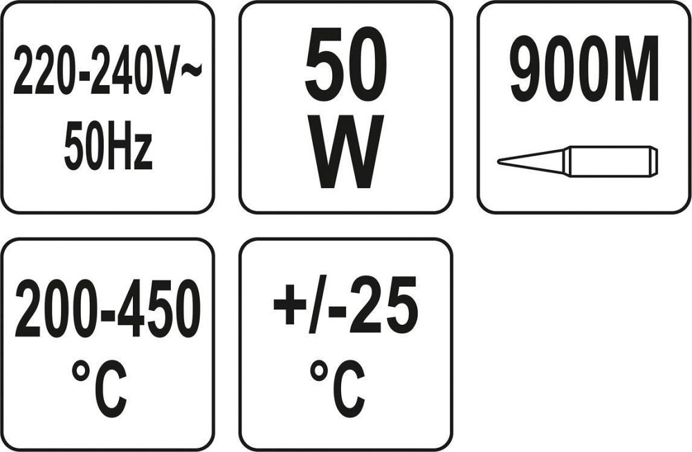 Паяльник мережевий 230V YATO P=50Вт Харків - фото 4
