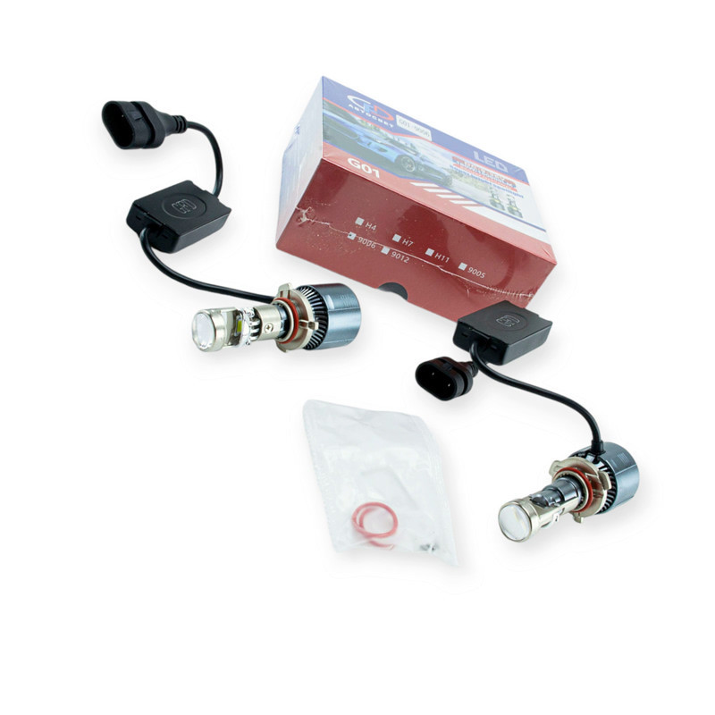 Автолампа HB4 12V-24V G01 5700K 38W радіатор та вентилятор лінза LED Мукачево - фото 1