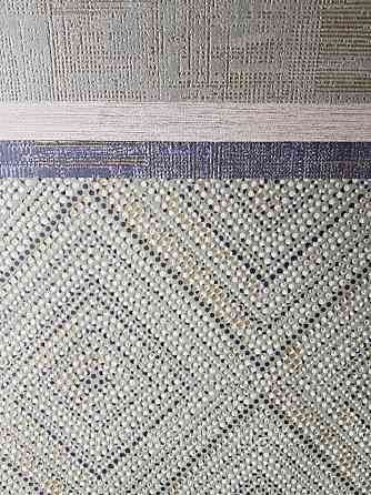 Шпалери вінілові на флізелін Marburg 82164 Giulia геометрія ромб квадрат смуги точки 3д зелені беж золото Київ