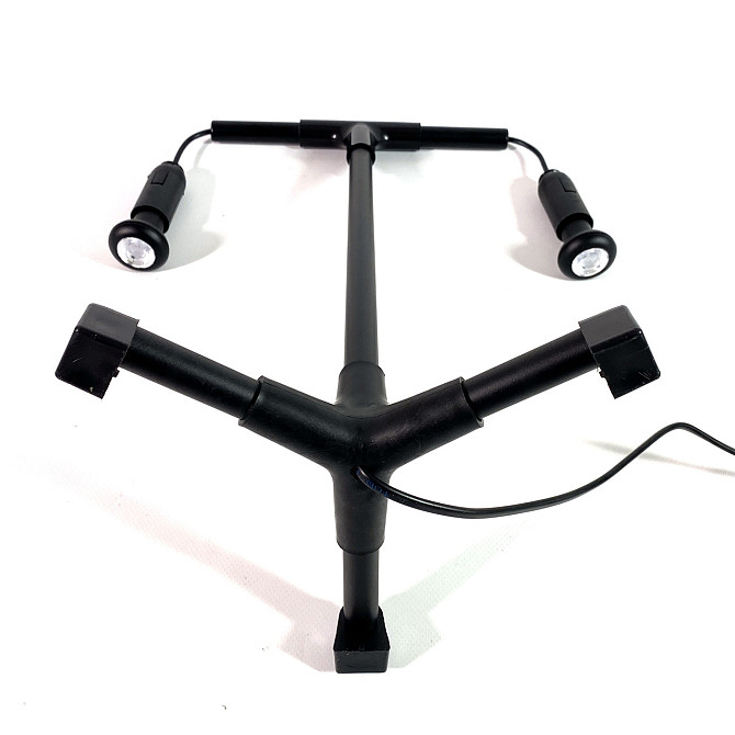 Настільна лампа Black Tandem - подвійний металевий дизайнерський LED світильник із спрямованими ламп Бориспіль - фото 1
