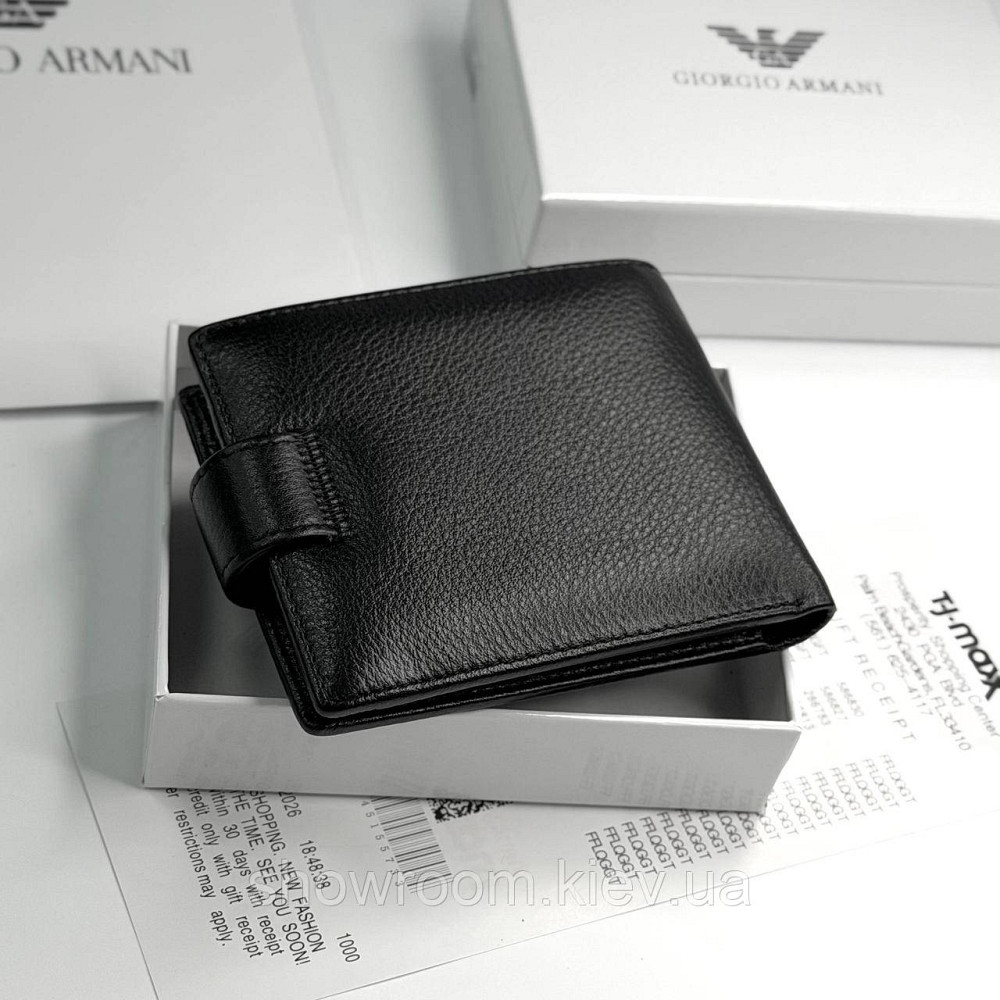 Мужской кожаный зажим на застежке Armani (6603) Киев - изображение 10