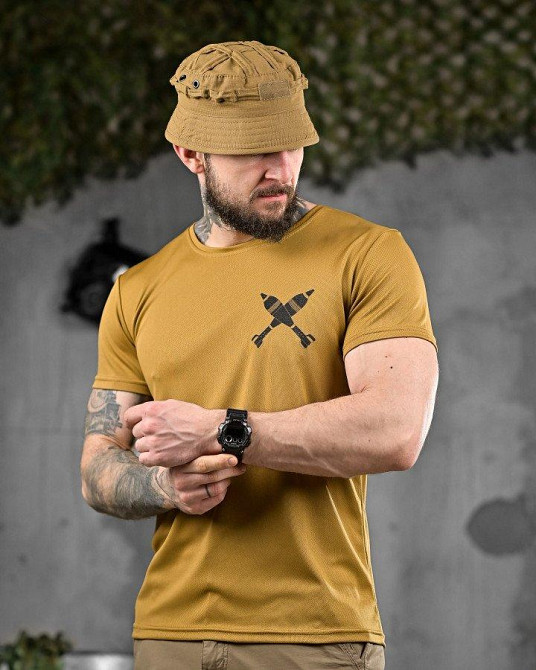 Тактическая потоотводящая футболка медик кайот ВТ6571 Одесса - изображение 3